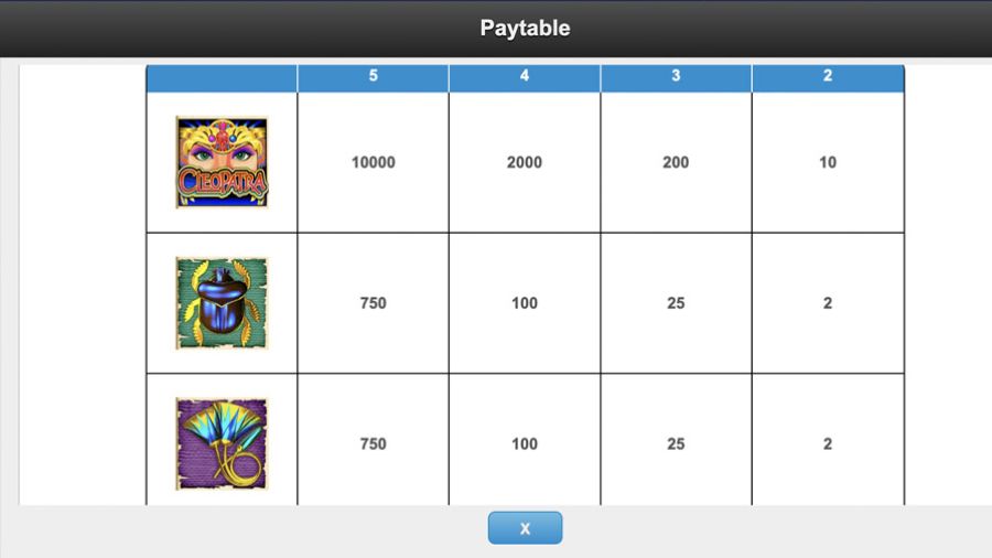 Cleopatra Grand Slot Symbols - partycasino-spain