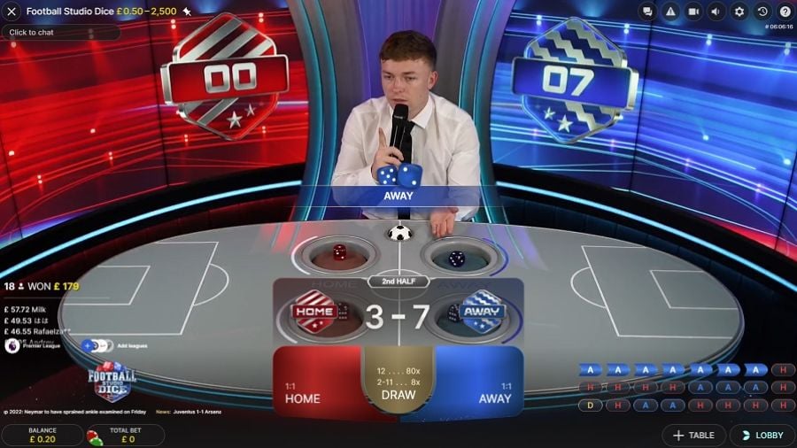 Football Studio Dice Game Eng - partycasino-spain