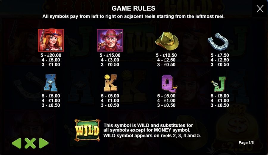 Bounty Gold Slot Featured Symbols - partycasino-spain