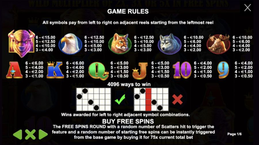 Buffalo King Slot Symbols - partycasino-spain