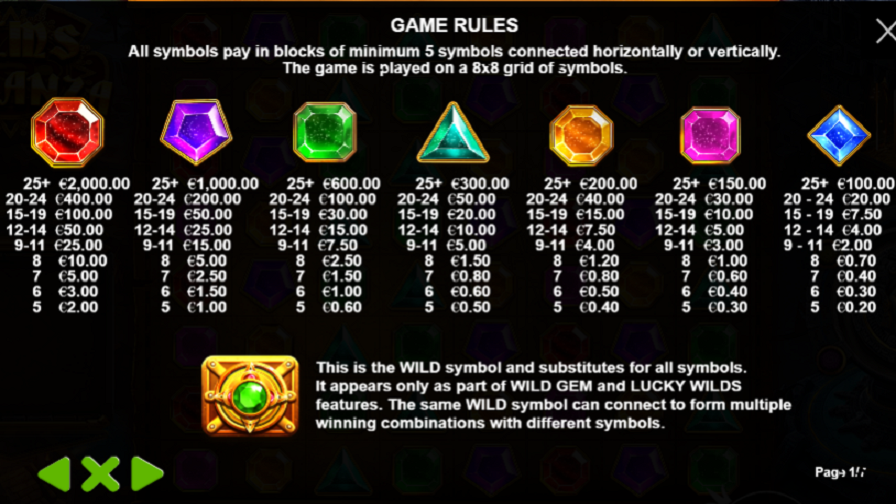 Gems Bonanza Feature Symbols - partycasino-spain