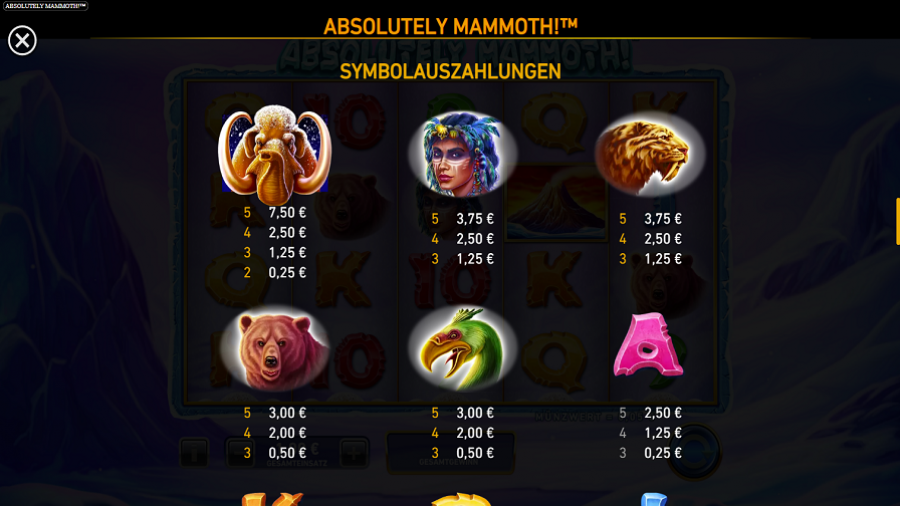 Absolutely Mammoth Feature Symbols De - partycasino-spain