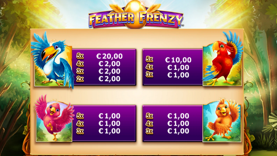 Feather Frenzy Feature Symbols - partycasino-spain