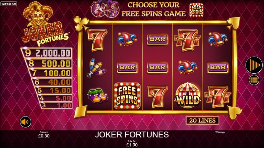 Joker Fortunes Slot Eng - partycasino-spain