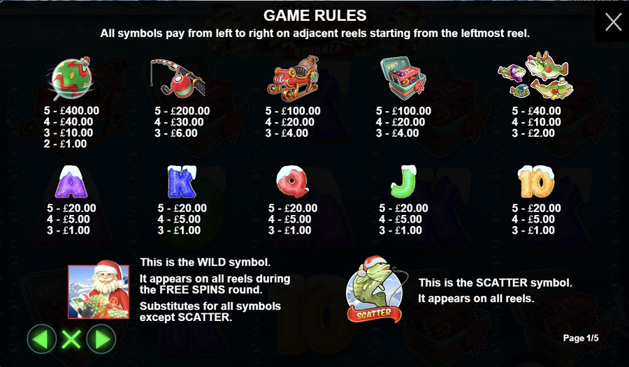 Christmas Big Bass Bonanza Featured Symbols - partycasino-spain