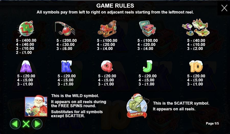 Christmas Big Bass Bonanza Featured Symbols - partycasino-spain