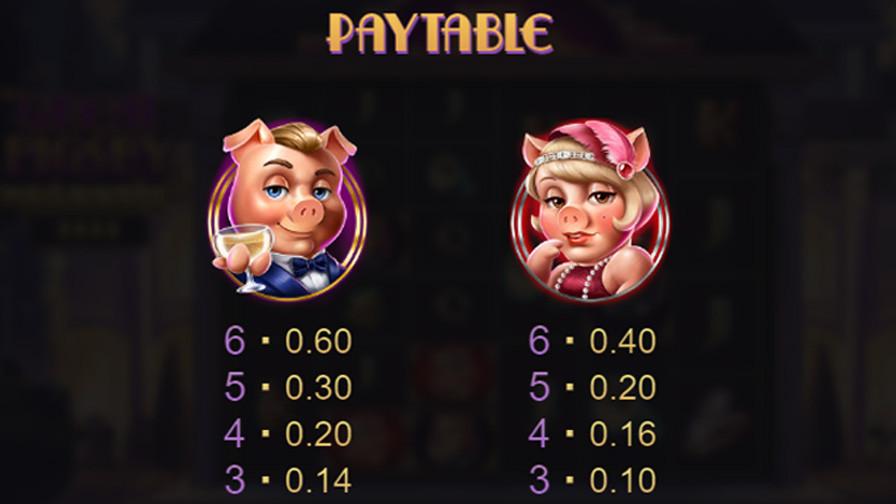 The Great Pigsby Symbols - partycasino-spain