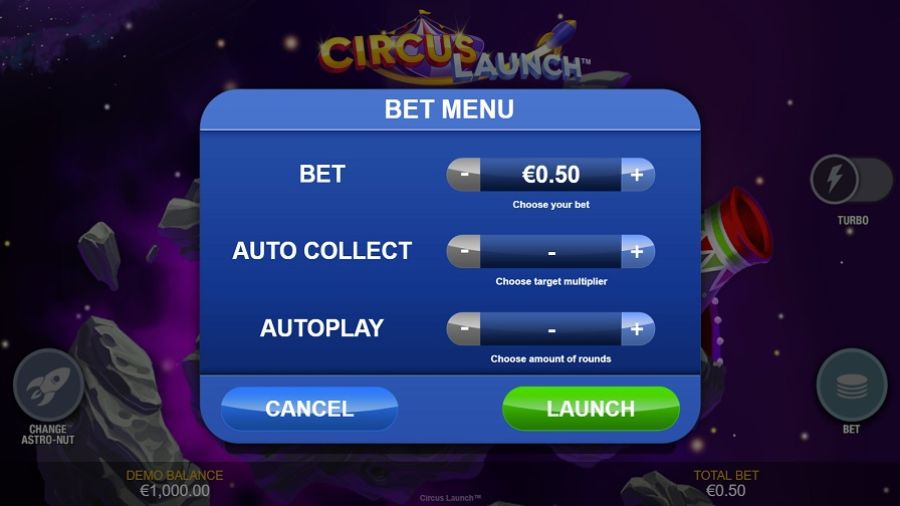 Circus Launch Bet Settings Eng - partycasino-spain