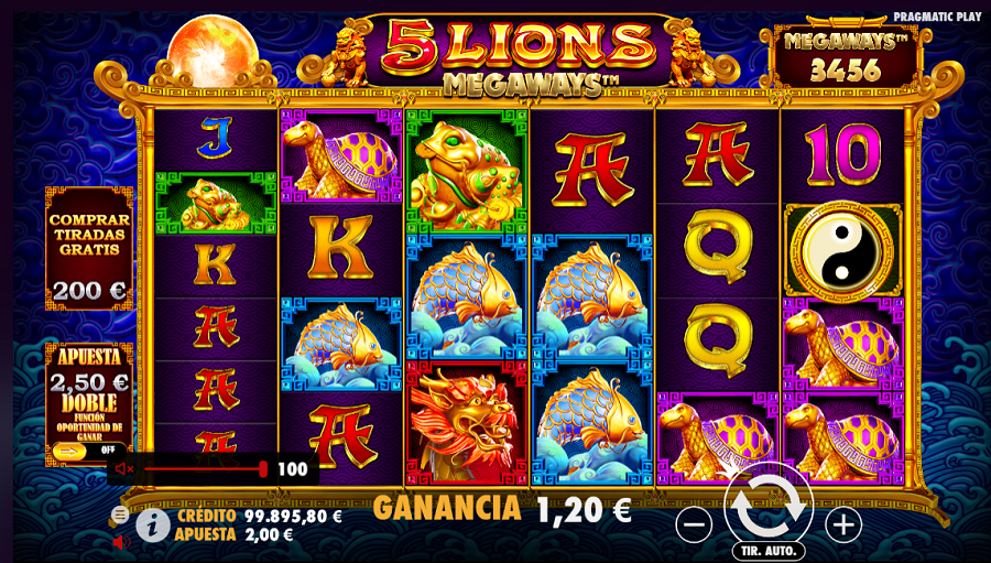 5 Lions Megaways Bonus - partycasino-spain
