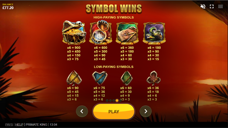 Primate King Feature Symbols - partycasino-spain