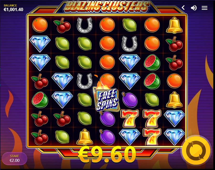 Blazing Clusters Bonus - partycasino-spain