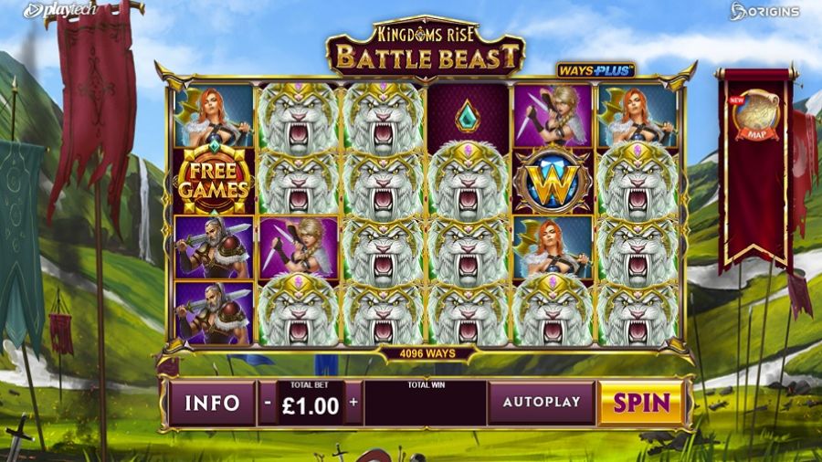 Kingdoms Rise Battle Beast Slot Eng - partycasino-spain