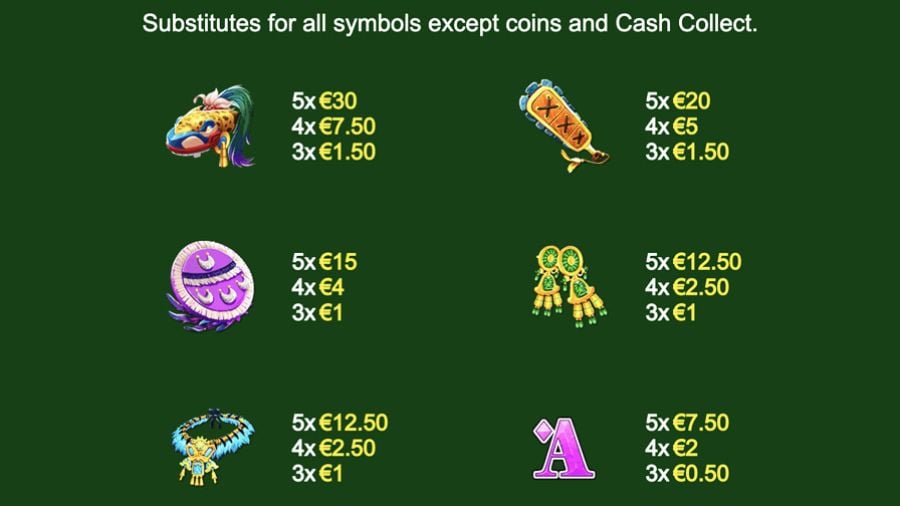 Azteca Cash Collect Symbols - partycasino-spain