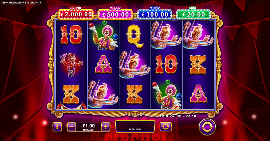 Mega Fire Blaze Big Circus Slot - partycasino-spain