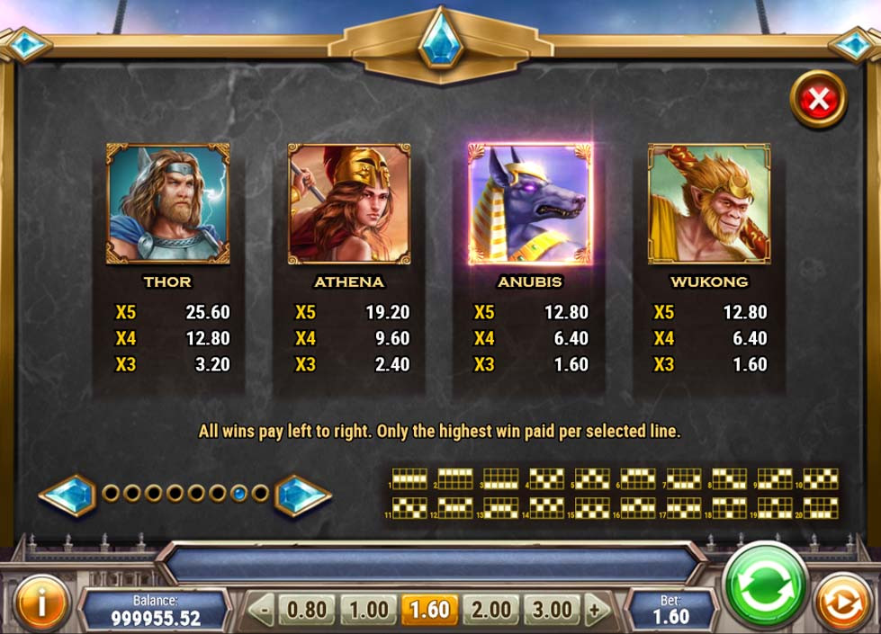 Divine Showdown Feature Symbols - partycasino-spain