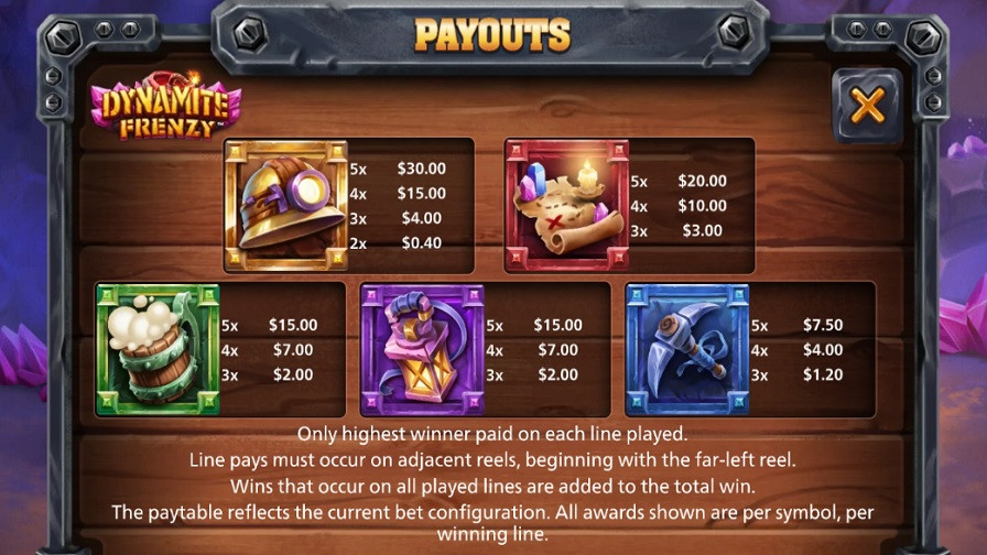 Dynamite Frenzy Feature Symbols En - partycasino-spain
