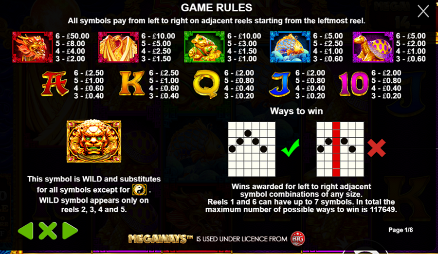 5 Lions Megaways Feature Symbols - partycasino-spain