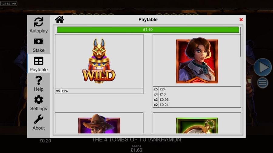 The 4 Tombs Of Tutankhamun Feature Symbols Eng - partycasino-spain