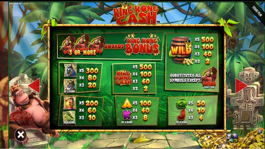 King Kong Cash Feature Symbols - partycasino-spain