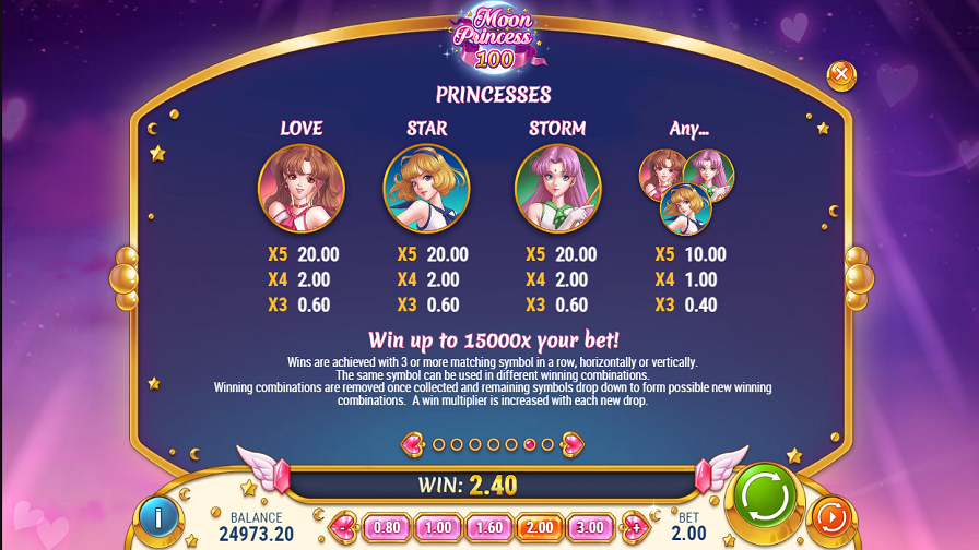 Moon Princess 100 Feature Symbols - partycasino-spain