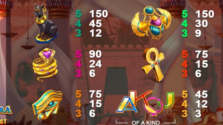 Cleopatra Mega Cash Collect Feature Symbols - partycasino-spain