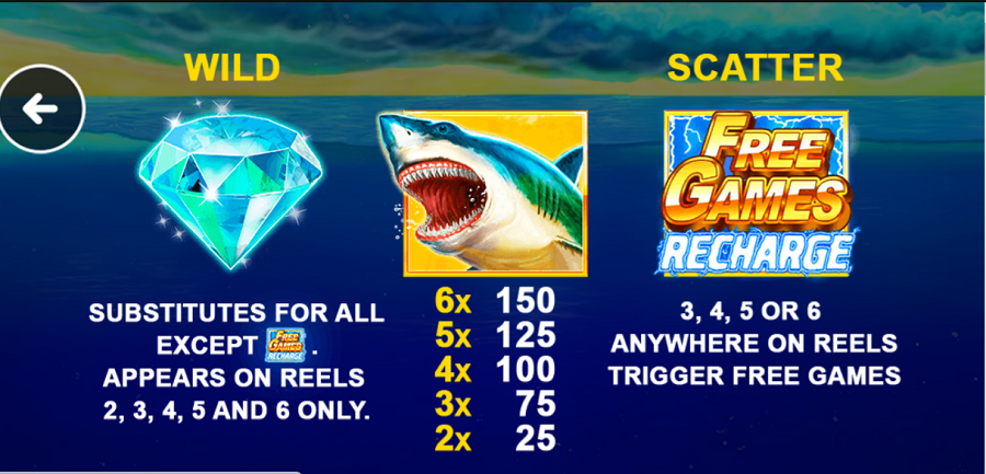 Shark Blitz Feature Symbols - partycasino-spain