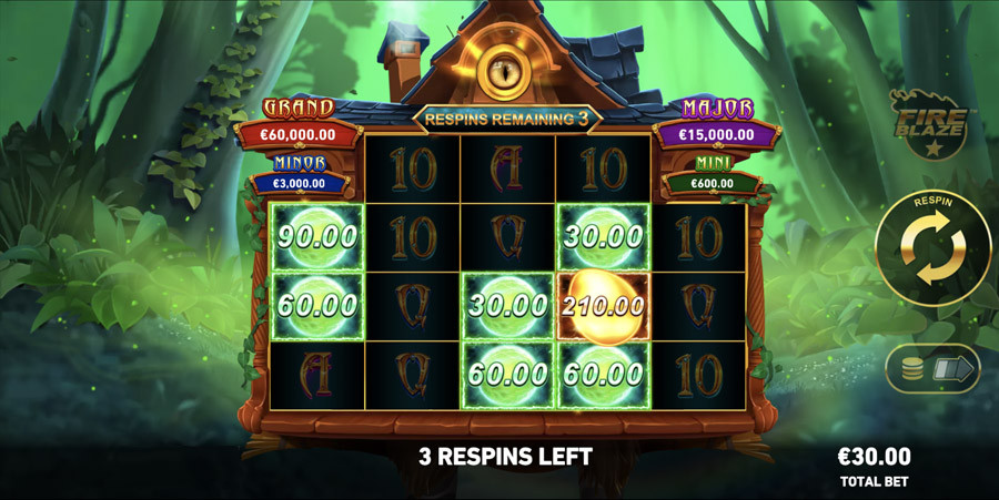 Fire Blaze Green Wizard Bonus - partycasino-spain