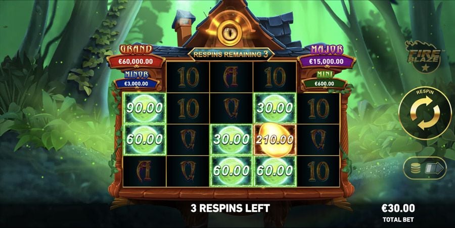 Fire Blaze Green Wizard Bonus - partycasino-spain
