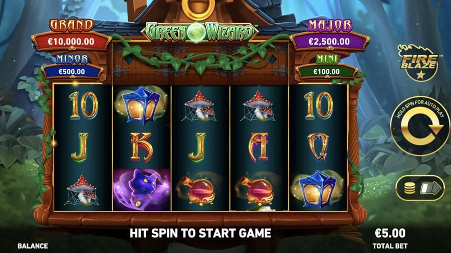 Fire Blaze Green Wizard - partycasino-spain