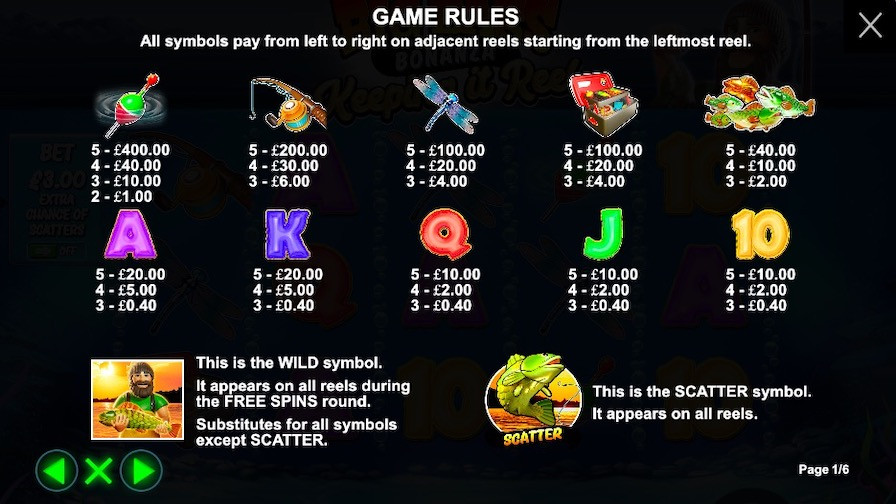 Big Bass Bonanza Keeping It Reel Featured Symbols - partycasino-spain