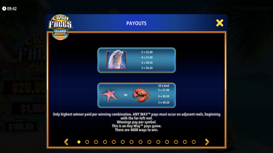 Cash Falls Island Bounty Featured Symbols - partycasino-spain